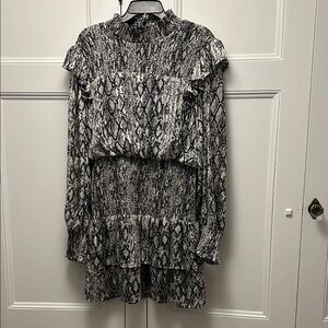 Endless Rose Snakeskin Long Sleeve Dress